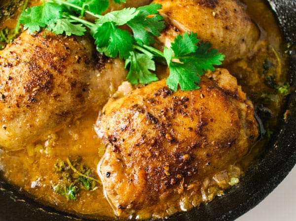 10 Easy Recipes Using A Cast Iron Skillet, including Red Pepper and Sausage Frittata, Macadamia Crusted Mahi Mahi, Chicken Thighs Marsala, Easy Skillet Brownies, Chipotle Chicken Cheesy Broccoli and Rice, Lemon and Paprika Chicken Thighs, Garlic and Brown Sugar Chicken Thighs, Parmesan Chicken, Cilantro Lime Chicken Thighs, and Cornbread. | Tastefulventure.com