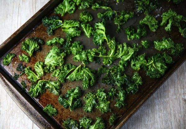 These Coconut Oil Kale Chips are super easy to make and are way better than any store bought kind! 