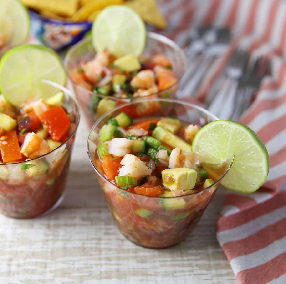 Mexican shrimp cocktail cups
