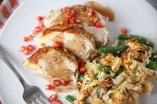 Roasted Turkey Breast with Pomegranate Sauce